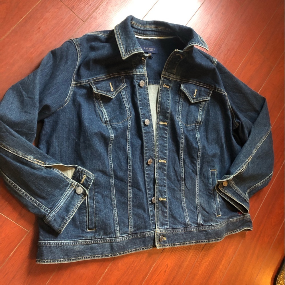 Talbots Size 2XP Denim Jean Jacket - Picture 5 of 12